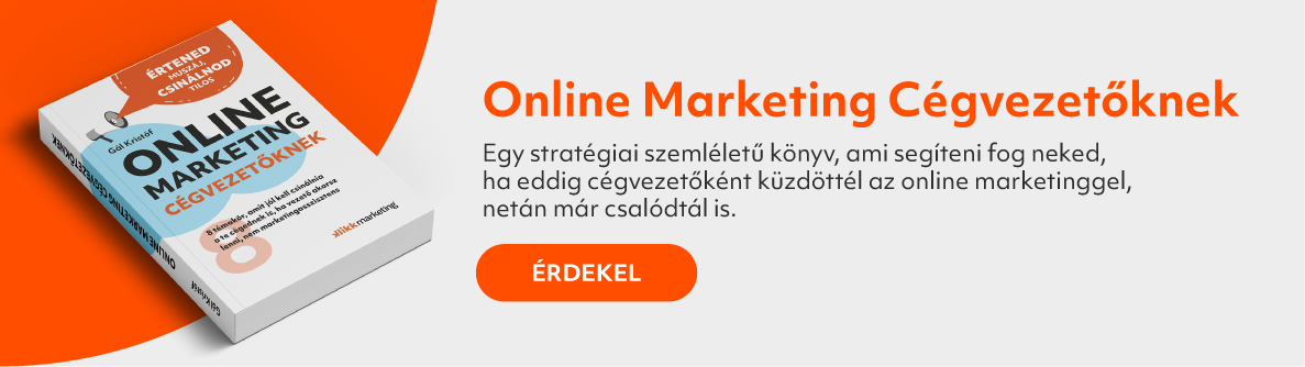 Online Marketing Cégvezetőknek könyv fekvő banner